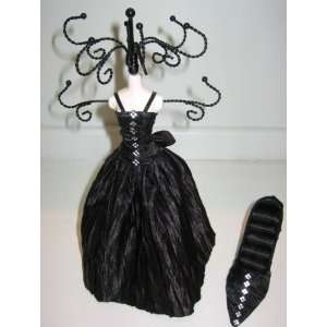 com Jewelry Holder Black Dress Mannequin with Black Ring Shoe Holder 