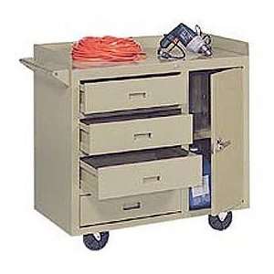  Rolling Bench 4 Drawer And 1 Door