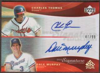  Reflections Baseball Dale Murphy & Charles Thomas Dual Auto #47/99