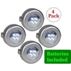 Sound Activated Powerful 4 LED Spotlights   4 Pack   Lights Up For 15 