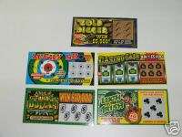 gag gift 5 fake Lottery ticket scratch off FREE ship  
