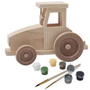  Toy Tractor 3D Wood Paint Kit: Toys & Games