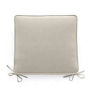  Double piped Chair Cushion in Crypton White   19W x 18D 