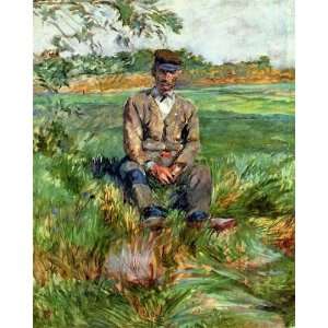 Oil Painting: A Laborer at Celeyran: Henri De Toulouse Lautrec Hand Pa