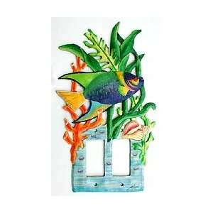   Fish Rocker Switch Plate Cover   Painted Metal: Home Improvement