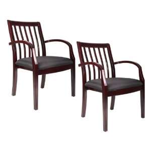  Slat Back Wood Side Chairs Two Pack: Office Products