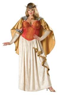VIKING PRINCESS WOMENS ADULT PLUS COSTUME 3XL Medieval Battle Dress 