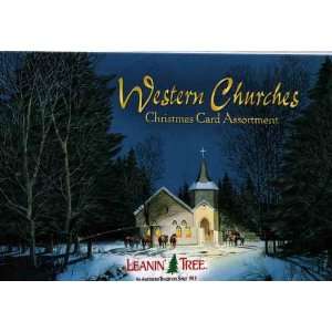 Leanin Tree AST90220 Western Churches Christmas Boxed Cards