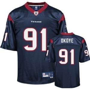 Amobi Okoye Houston Texans Navy Premier NFL Jersey: Sports 