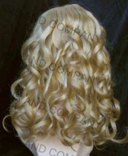 Big Silky Spiral skin top Blonde WIG wigs WANO 24H613  