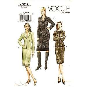  Vogue 7945 Sewing Pattern Misses Petite Jacket and 