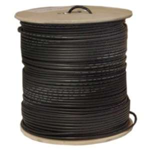  Offex Wholesale RG6 Coaxial Cable, 18AWG Solid Black, 1000 