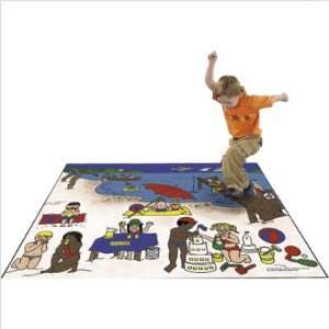 : Flagship Carpets SUM Nautical Educational Summer Alphabet Kids Rug 