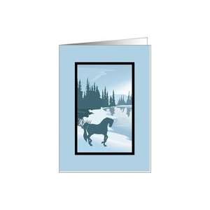  Scenic Andalusian Horse Christmas Card Card: Health 