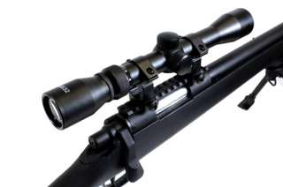 Airsoft AGM Bolt VSR 10 Sniper Rifle w/ Scope Bipod BLK  