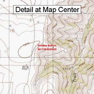  USGS Topographic Quadrangle Map   Findley Buttes, Oregon 
