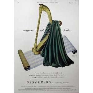   Advertisement 1954 Sanderson Wallpapers Fabrics London