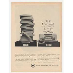  1963 Bell Data Phone Telephone Fastest Outbox Print Ad 