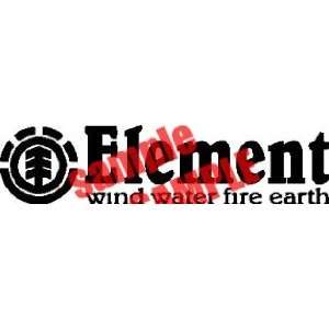  ELEMENT WIND WATER FIRE AND EARTH WHITE VINYL DECAL 