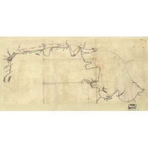   : 1864 Map Etowah River from Rome to Cartersville, GA: Home & Kitchen