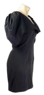 Andre Van Pier Black Evening Dress Shawl Collar Sleeve  