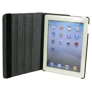  Rotating Duel Layer PU Leather case for Ipad 2 Black 