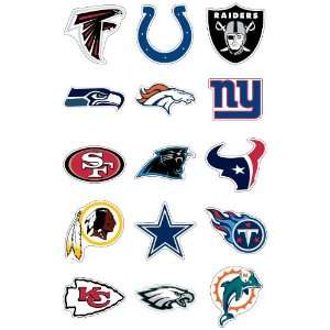  NFL Stickers 32 Football Team Logo Jumbo Sticker Set 