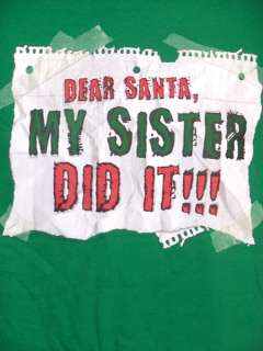 Bad Boy Christmas Shirt Dear Santa My Sister Did It XXL  