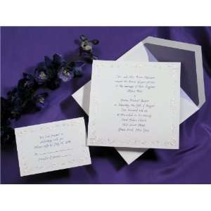   Border with Purple Accents Wedding Invitations