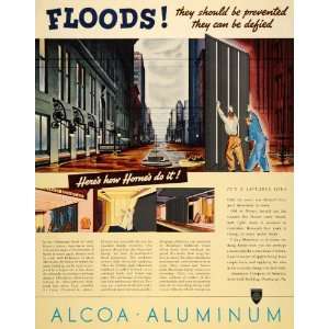  1937 Ad Flooding Floods Alcoa Aluminum Industrial 