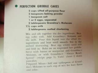   Molasses 1944 Company Advertising Cookbook Recipes Desserts  