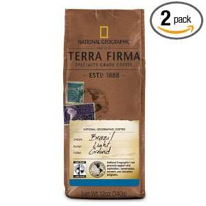 National Geographic Terra Firma Brazil Light Ground Coffee 12 Ounce 