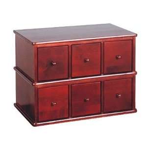  Apothecary Style CD Storage Cabinet, Cherry Electronics