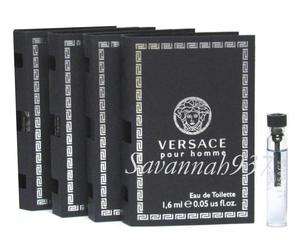 VERSACE Pour Homme Men Carded Sample Vial   Lot of 4  