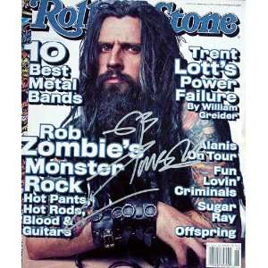 ROB ZOMBIE Autographed Magazine