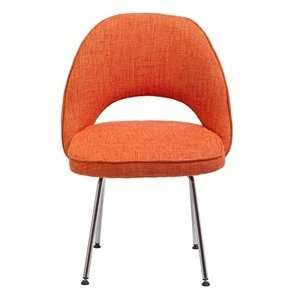  Saarinen Style Side Chair in Orange Fabric: Home & Kitchen