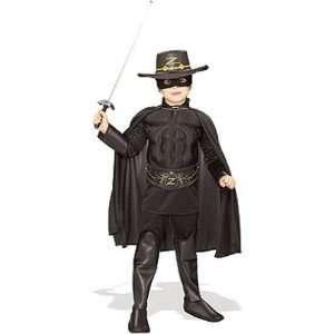  Zorro Licensed 5pc Childs Fancy Dress Costume M 134cms 