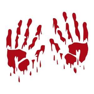 BLOODY HANDS Zombie Vampire Monster Die Cut Vinyl Decal Sticker   8 