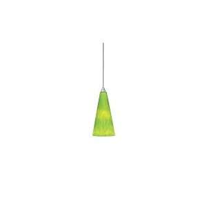   700TDEMPGB Emerge 1 Light Mini Pendant in Black with Lime Green glass