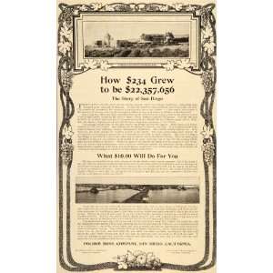 1904 Ad Real Estate San Diego Folsom Brothers   Original Print Ad 