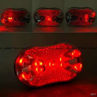 New Bicycle Head Light Bike Taillight Bright White 5 Red LED  