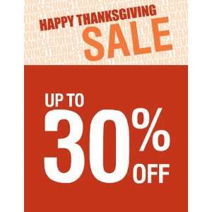  Happy Thanksgiving Sale Brown Orange Sign