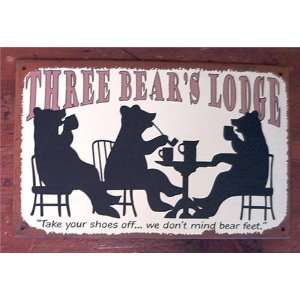  Three Bears Lodge Tin Sign