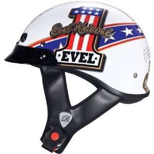  Rockhard Evel Knievel Half Helmet Large  Off White 