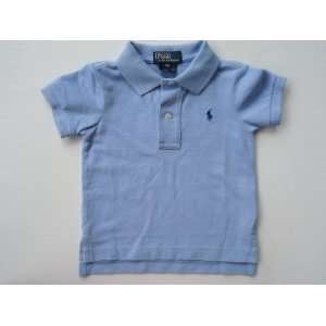  Ralph Lauren Polo Pony Baby Infant Mesh Shirt Light Blue 