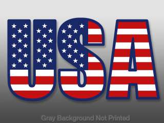 USA Individual Letters American Flag Sticker  decal us  