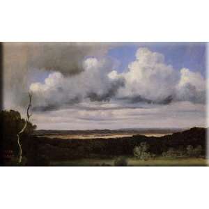, Storm over the Plains 30x18 Streched Canvas Art by Corot, Jean 