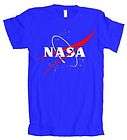   Space Logo Science Geek Rocket Retro Cool American Apparel T Shirt