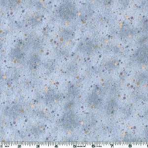  45 Wide Charms Flannel Speckled Dusty Lt.Blue Fabric By 