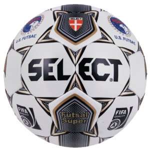  Select USSF Futsal Super Soccerball (Sz 3) WHITE/BLACK 